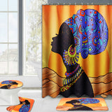 Waterproof,African,Baotou,Woman,Shower,Curtains,Hooks,Bathroom,Toilet