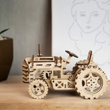 Wooden,Tractor,Puzzle,Model,Mechanical,Gears,Brain,Teaser,Desktop,Decorations,Birthday