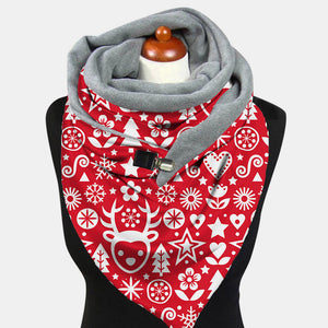 Women,Lightweight,Elegant,Festive,Christmas,Pattern,Printed,Thickened,Scarf,Shawl