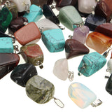 100Pcs,Natural,Pendant,Gemstone,Silver,Pendants,Decorations