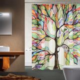 Bathroom,Fashion,Waterproof,Polyester,Colorful,Pattern,Mildewproof,Shower,Curtain,12pcs,Hooks