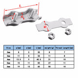 10Pcs,Stainless,Steel,Duplex,Cable,Grips,Clamps,Caliper