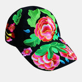 Women,Flower,Embroidery,Baseball,Sunscreen