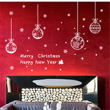 Happy,Merry,Christmas,Window,Sticker,Snowflake,Decorations