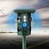 LyRay,Garden,Solar,Powered,Ultrasonic,Animal,Repeller,Strong,Flashing,Light,Mechanical