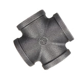 Cross,Fitting,Malleable,Black,Female,Connector"