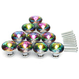 10Pcs,Diamond,Crystal,Shape,Glass,Cabinet,Cupboard,Drawer,Handle