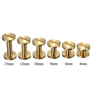 Screw,Button,Screw,Brass,Leather,Chicago,Rivet