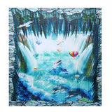 Ocean,Waterproof,Bathroom,Shower,Curtain,Toilet,Cover