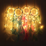 Handmade,Christmas,Light,Light,Feather,Dream,Catcher,Party,Wedding,Decor