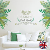 70x50cm,Green,Leaves,Sticker,Mural,Background,Decor,Decal