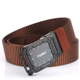 TUSHI,Punch,Automatic,Buckle,Breathable,Nylon,Waist,Belts,Tactical,Leisure,Metal,Press,Buckle,Men's,Waistband