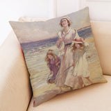 Painting,Style,Cushion,Cover,Cotton,Linen,Square,Pillow,Mother's