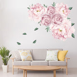 Adhesive,Watercolor,Peony,Decal,Floral,Paper,Decration