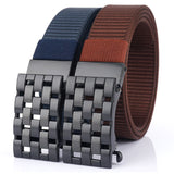 TUSHI,125cm,Fashion,Nylon,Automatic,Buckle,Waist,Belts,Quick,Unlock,Tactical,Metal,Texture,Buckle