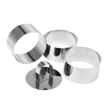 Stainless,Steel,Mould,Cooking,Pusher,Round,Rings,Baking,Tools