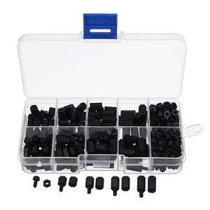 Suleve,M3NH1,Nylon,Screw,Black,Screw,Nylon,Standoff,Assortment,300pcs