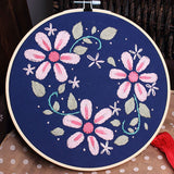 Embroidery,Beginner,Flower,Pattern,Cross,Stitch,Needlework,Without