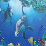 Dolphin,Ocean,Bathroom,Shower,Curtain,Toliet,Pedestal,Cover