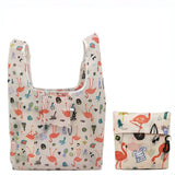 KCASA,Flamingo,Recycle,Shopping,Reusable,Shopping,Cartoon,Floral,Shoulder,Folding,Pouch,Handbags,Printing,Kitchen,Storage