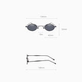 Visual,Protection,Clean,Small,Round,Frame,Metal,Sunglasses