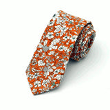 Wedding,Cotton,Printing,Floral,Skinny,Grooms,Necktie