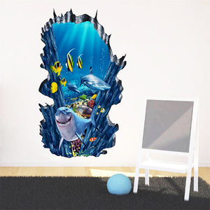 Seafloor,Ocean,Stickers,Decor,Mural,Removable,Ocean,World,Decor,Sticker