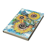 Vintage,Embossed,Sunflower,Travel,Diary,Notebook,Journal,Leather,Notepad