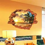 Miico,Creative,Island,Sunset,Coconut,Removable,Decorative,Decor,Sticker