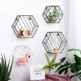 Hexagon,Shelf,Twill,Trellis,Storage,Holders,Wooden,Holder,Decor,Kitchen