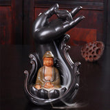 Ceramic,Incense,Burner,Holder,Smoke,Backflow,Censer,Guanyin,Decor