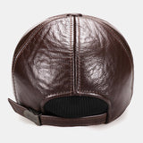 Genuine,Leather,Round,Casual,Adjustable,Protection,Large,Baseball