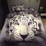 Bedding,Animal,Tiger,Printing,Quilt,Cover,Pillowcase