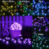 Solar,Blossom,Flower,Fairy,String,Light,50LED,Garden,Wedding,Decor