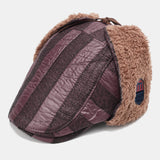 Tweed,Earmuffs,Solid,Color,Beret,String