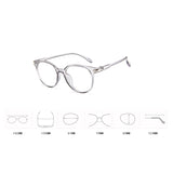 Women,Round,Style,Optical,Glasses,Eyeglasses,Clear,Eyewear