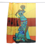 Large,Cartoon,Woman,Bathroom,Polyester,Waterproof,Shower,Curtain,Hooks