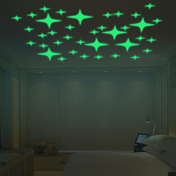 Honana,22PCS,Fluorescent,Blinking,Stars,Sticker,Bedroom,Decor