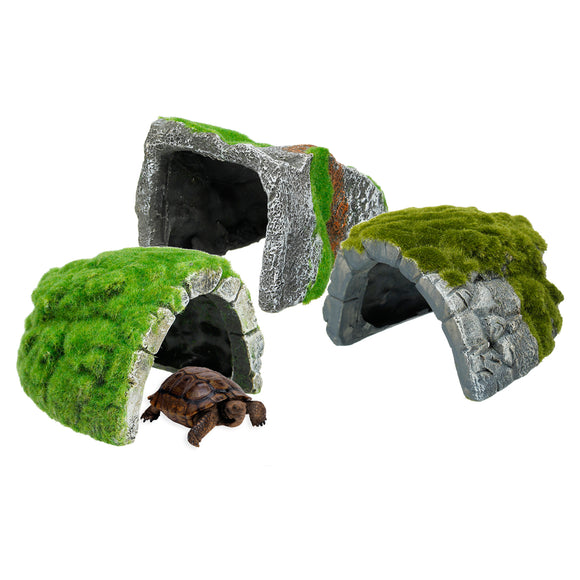 Reptile,Habitat,Hiding,Resin,Turtle,Basking,Decorations,Ornament