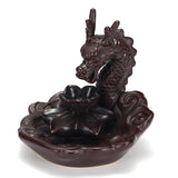 Ceramic,Glaze,Dragon,Censer,Backflow,Incense,Burner,Waterfall,Smoke,Sticks,Holder