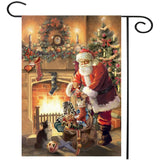 30x45cm,Christmas,Polyester,Santa,Claus,Welcome,Garden,Holiday,Decoration