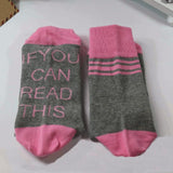 Socks,Funny,White,Words,Printed,Socks