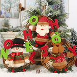 Loskii,Christmas,Decorations,Cartoon,Rattan,Pendant,Stereo,Garland,Ornaments,Hanging,Window,Dress