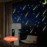 Luminous,Meteor,Shower,Stickers,Darkness,Window,Decor