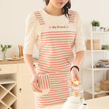 Household,Kitchen,Fashion,Women,Prevention,Polyester,Sleeveless,Striped,Canvas,Apron