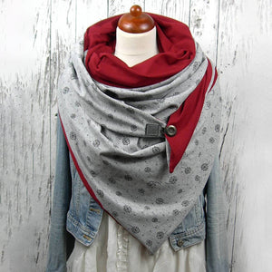 Women,Cotton,Thick,Winter,Outdoor,Casual,Floral,Pattern,Scarf,Shawl