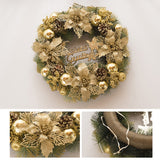 Luxury,Golden,Christmas,Light,Window,Wreath,Light,Decor