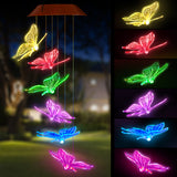 Solar,Hanging,Light,Butterfly,Chimes,Garden,Outdoor,Decorations