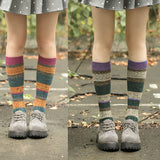 Women,Patchwork,Harajuku,Style,Socks,Casual,Cotton,Elastic,Stockings