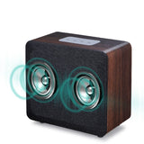 Wireless,bluetooth,Speaker,Alarm,Clock,Wooden,Retro,Radio,Timebox,Digital,Table,Music,Clock